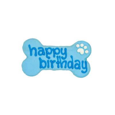 Boscon & Roxys Blue Happy Birthday Bone Dog Cookie | Kanu Pet