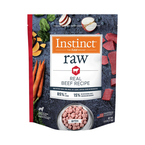 Instinct Natural Beef Recipe Raw Frozen Bites Dog Food | Kanu Pet
