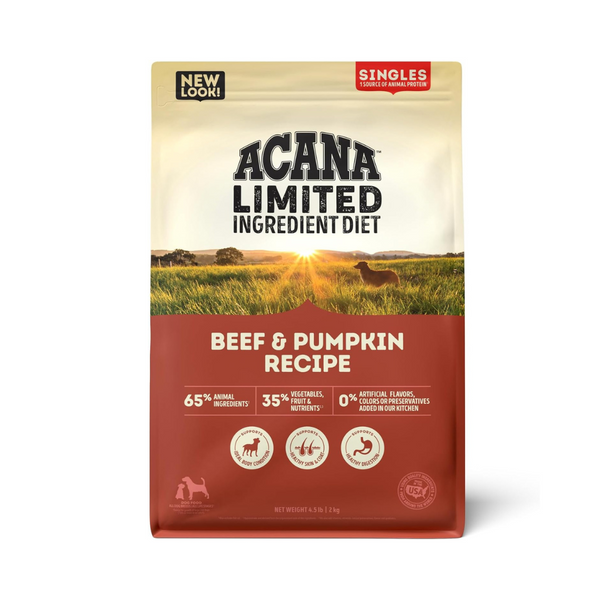 Acana Singles Limited Beef Pumpkin Recipe Dog Food | Kanu Pet 