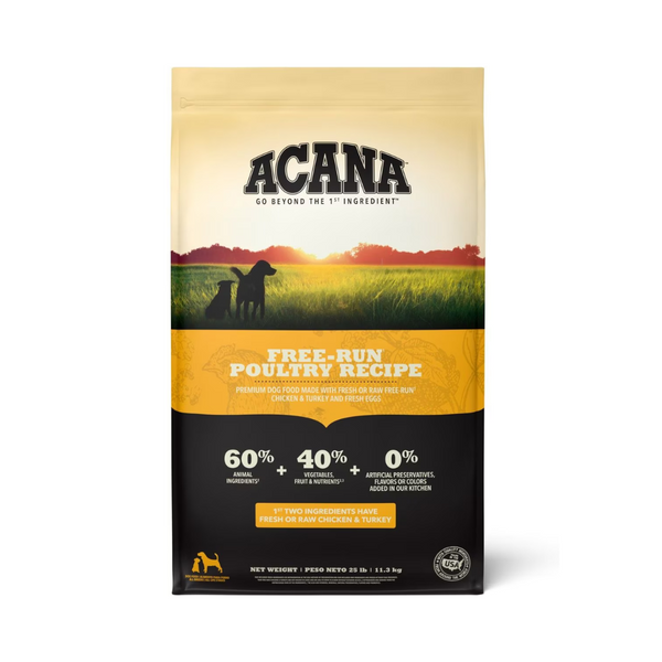 Acana Free Run Poultry with Chicken Turkey Dog Food | Kanu Pet 