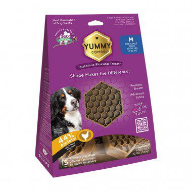 Yummy Combs® Dental Treats for Medium Adult Dogs - 15 Unt
