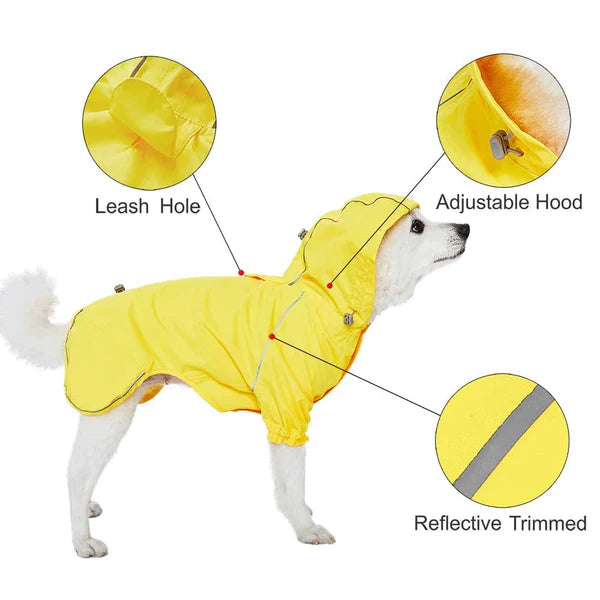 Blueberry Waterproof Reflective Dog Raincoat with 2 Legs | Kanu Pets