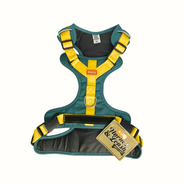Kanu Pet Mini Walker Harness Green Jade/Yellow for Dogs