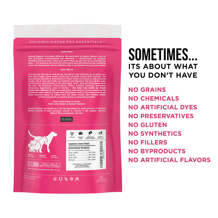 Natural Rapport Sweet Potato Bites Dogs Supplement | Kanu Pet