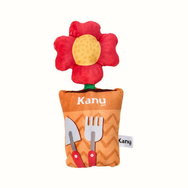 Kanu Pet Red Flower Plush Toy for Dogs