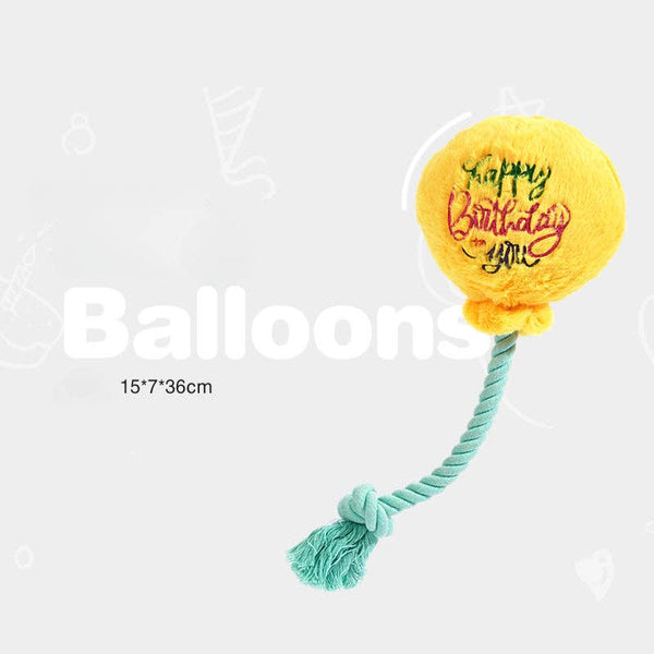 Cheerhunting Petkin Birthday Party Themed Balloon-Dog Toy | Kanu Pet