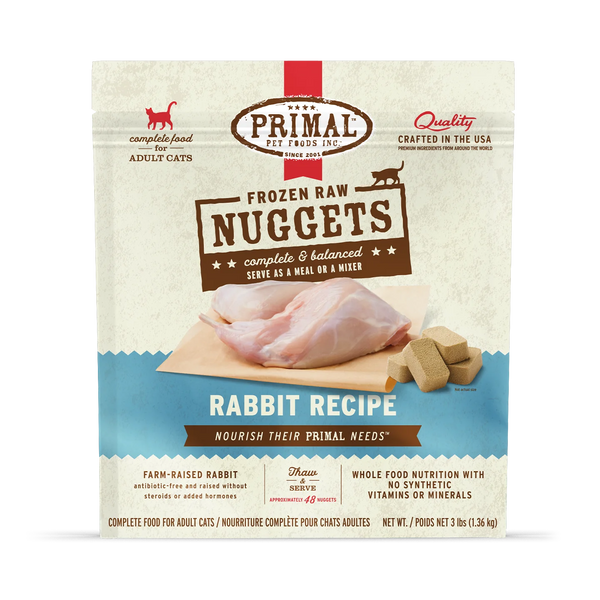 Primal Nuggets Frozen Raw  Rabbit for Cat