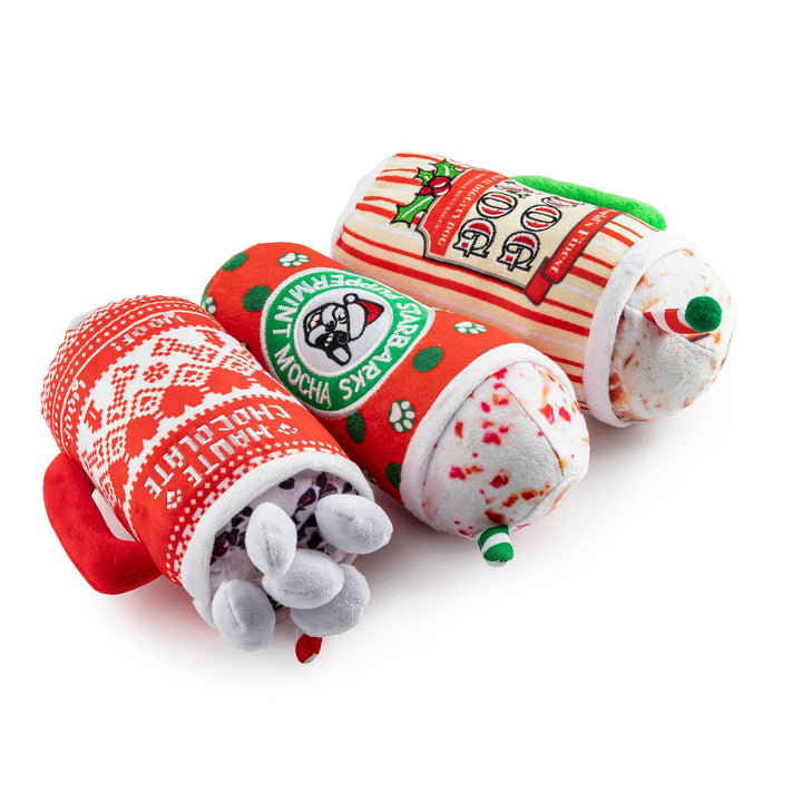 Holiday Drink Trio Christmas Dog Toys | Kanu Pet