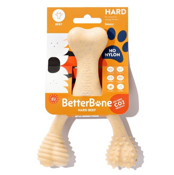 BetterBone Hard Beef Dog Chew Toy Small