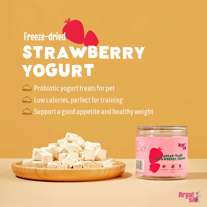 Freeze-Dried Strawberry Yogurt Dog Treats | Kanu Pet