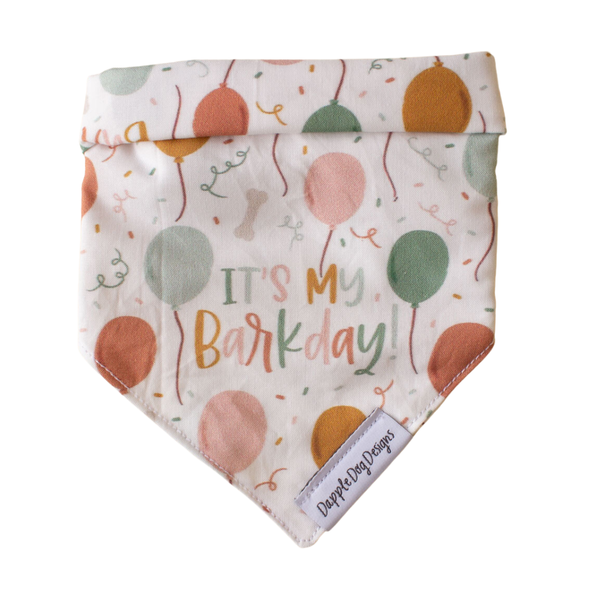 Dapple Dog Designs - Barkday Bandana - Earth Tones