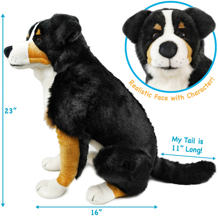 Viahart Toy Co.  Bryson the Bernese Mountain Plush Dog | Kanu Pet