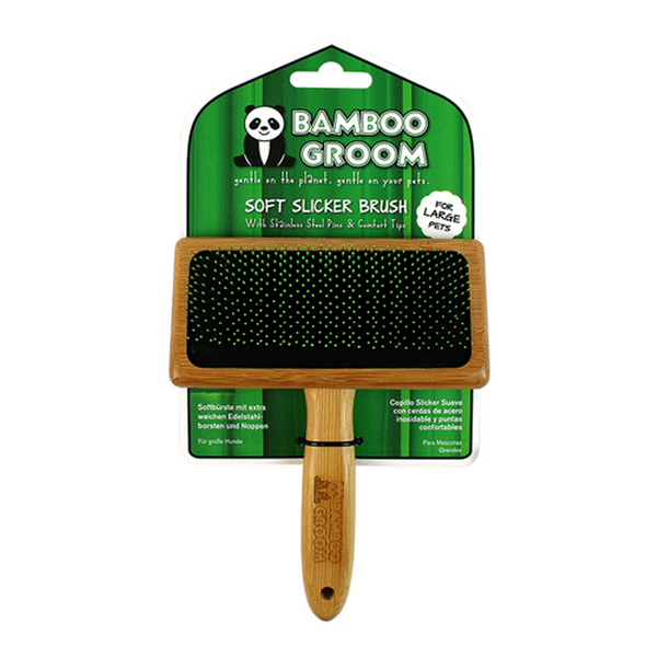 King Wholesale Pet Goods - Alcott Bamboo Groom Soft Slicker Brush L