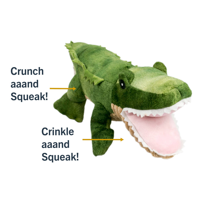 Tall Tails Crunch Plush Gator Dog Toy | Kanu Pet