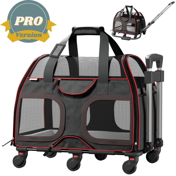 Katziela - Luxury Rider Pet Carrier with Removable Wheels - 4 Colors