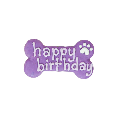 Boscon & Roxys Violet Happy Birthday Bone Dog Cookie | Kanu Pet