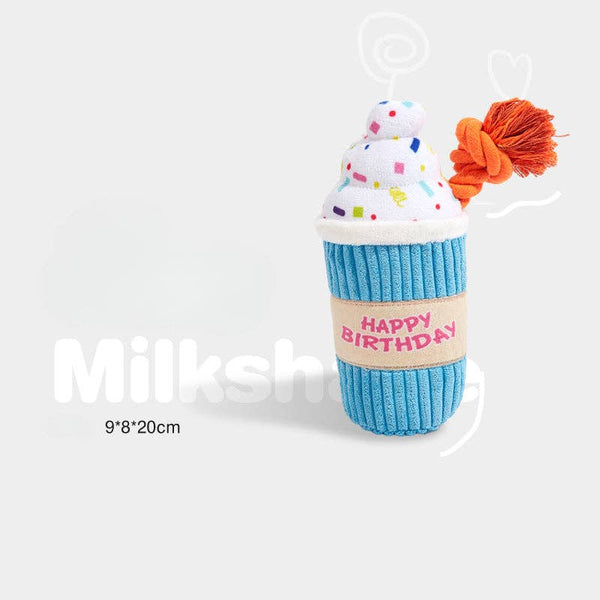 Cheerhunting Petkin Birthday Party Themed Milkshake-Dog Toy | Kanu Pet