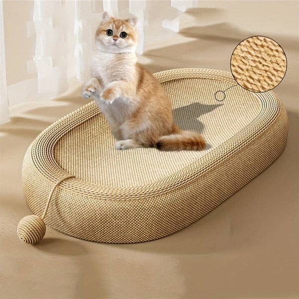 DIYSTORE - A Woven Cat Scratching Board And Bed Set That Can Be Used as a Cat Litter: Sturdy And Durable, No Shedding, Perfect for Your Cat Friend.