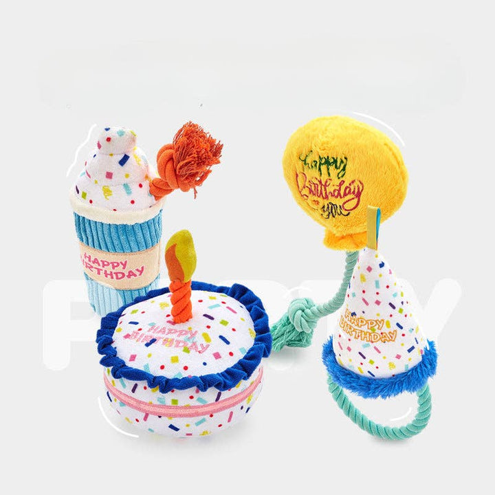 Cheerhunting Petkin Birthday Party Themed Cake-Dog Toy | Kanu Pet