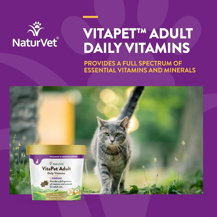 NaturVet VitaPet Adult Daily Vitamins Cat Soft Chews | Kanu Pet