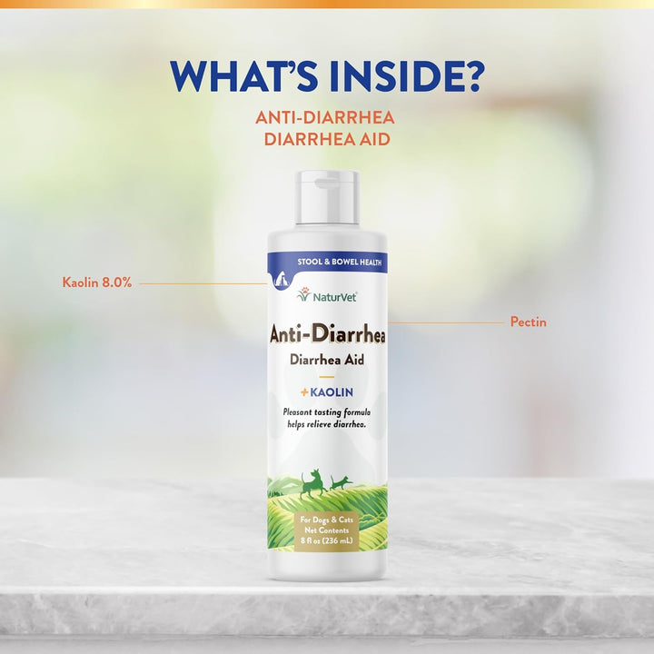 NaturVet Anti-Diarrhea Liquid Plus Kaolin for Dog | Kanu Pet
