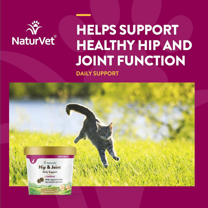 NaturVet Wheat Free Hip & Joint Omegas Cat Soft Chew | Kanu Pet
