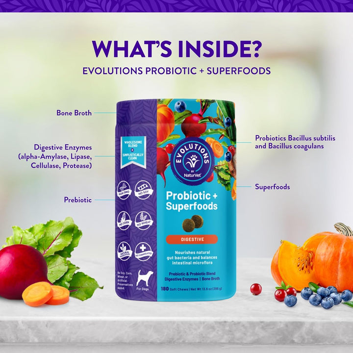 NaturVet Evolutions Probiotic Superfoods for Dogs | Kanu Pet