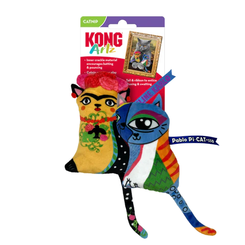 Kong Artz Kahlo/Picasso Plush Cat Toy