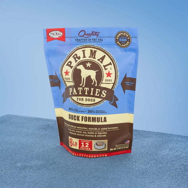Primal Frozen Raw Patties Duck Formula 6 Lbs Dog | Kanu Pet