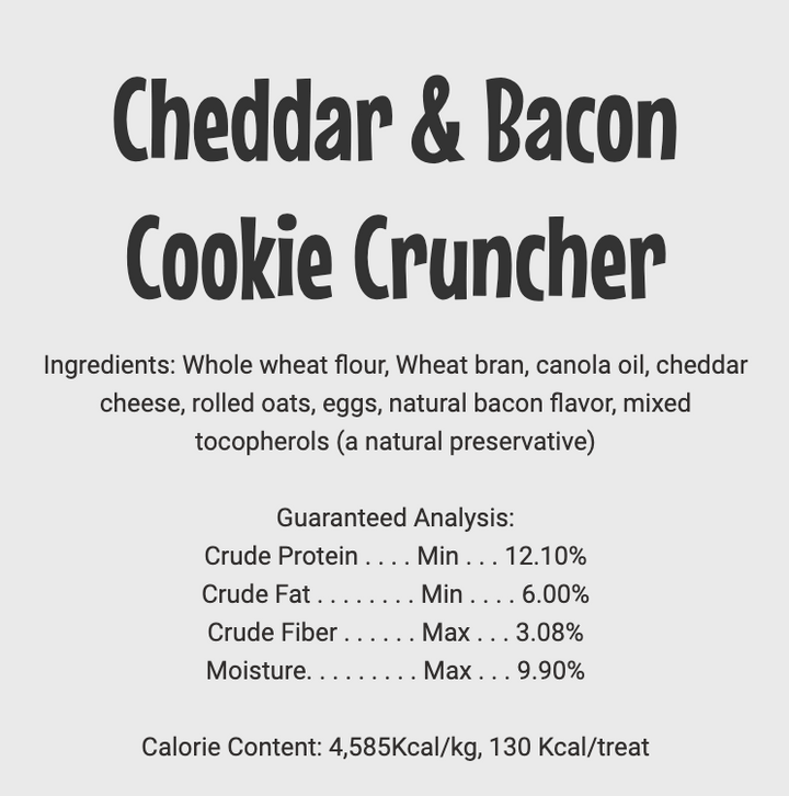 Etta Says Dog Treats Crunchy Cookie Cruncher Cheddar Bacon