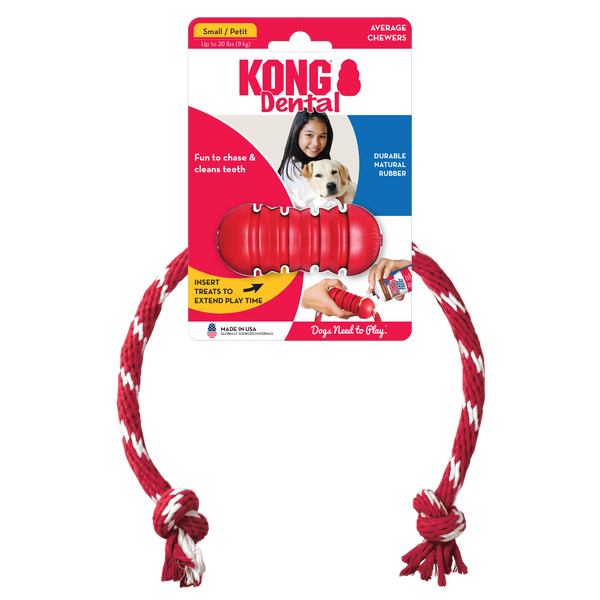 Kong Dental W/ Rope Dog Toy | Kanu Pet
