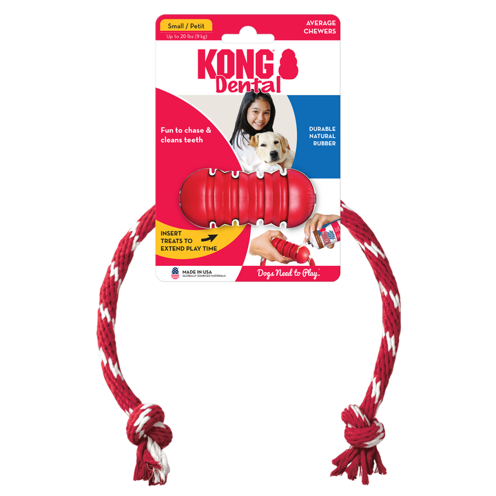 Kong Dental W/ Rope Dog Toy | Kanu Pet
