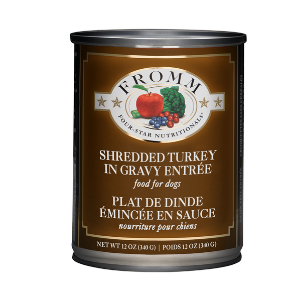 Fromm Four-Star  Dog Can GF Shredded Turkey Entree' 12 oz| Kanu Pet
