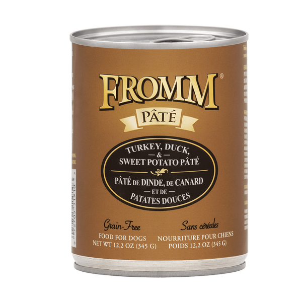 Fromm Dog Can GF Pate' Turkey, Duck & Sweet Potato 12.2 oz | Kanu Pet