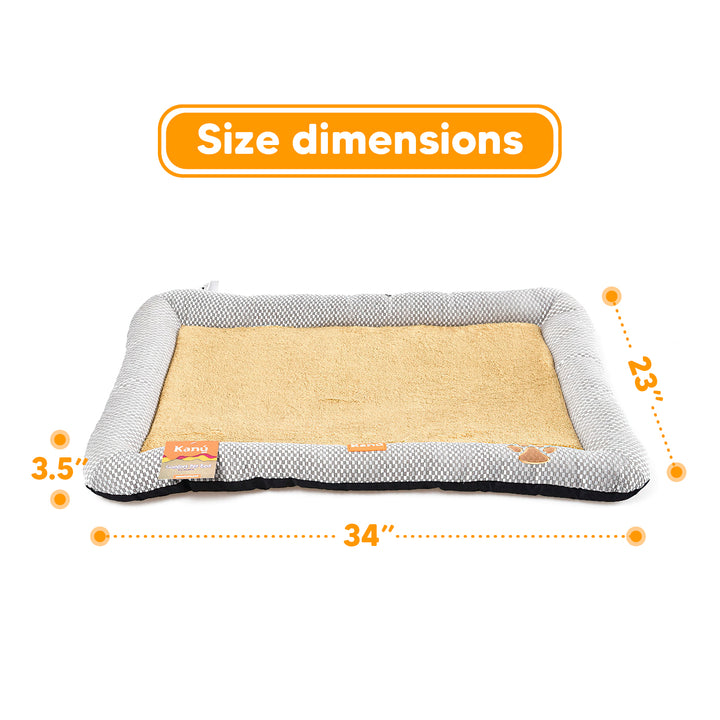 Kanu Pet Rectangular Brown Dog & Cat Bed | Kanu Pet