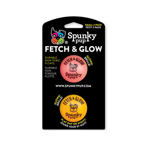 Spunky Pup Fetch and Glow Small Ball Dog Toy