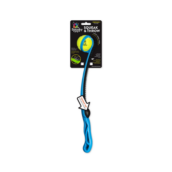 Spunky Pup GSqueak and Throw Ball Launcher Dog Toy