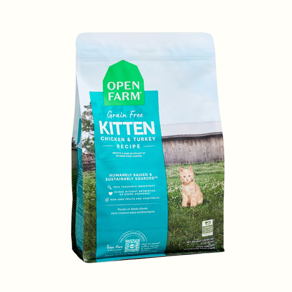 Open Farm Chicken & Turkey Grain-Free Kitten Kibble Cat Kitten Food