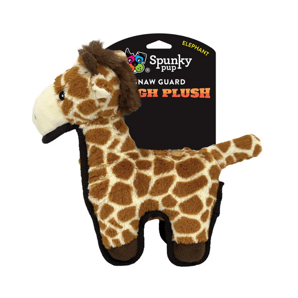 Spunky Pup Giraffe Tough Plush Dog Toy