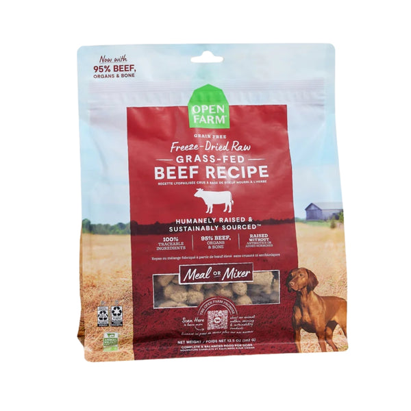 Open Farm Grass-Fed Beef Freeze Dried Raw Morsels Dog Food