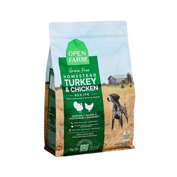 Open Farm Homestead Turkey & Chicken Grain Free Kibble Dog Food