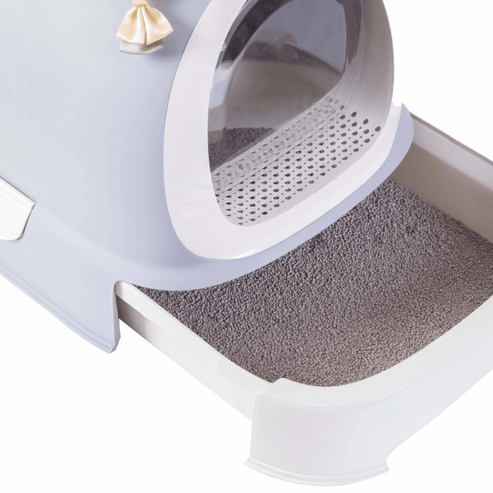 Quickway Enclosed Hooded Litter Pan with Door for Cats |Kanu Pet