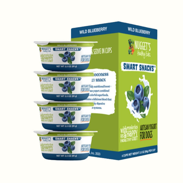 Nugget's Healthy Eats - Dog Artisan Yogurt with Wild Blueberries (One 3.5 oz cup) (copia)