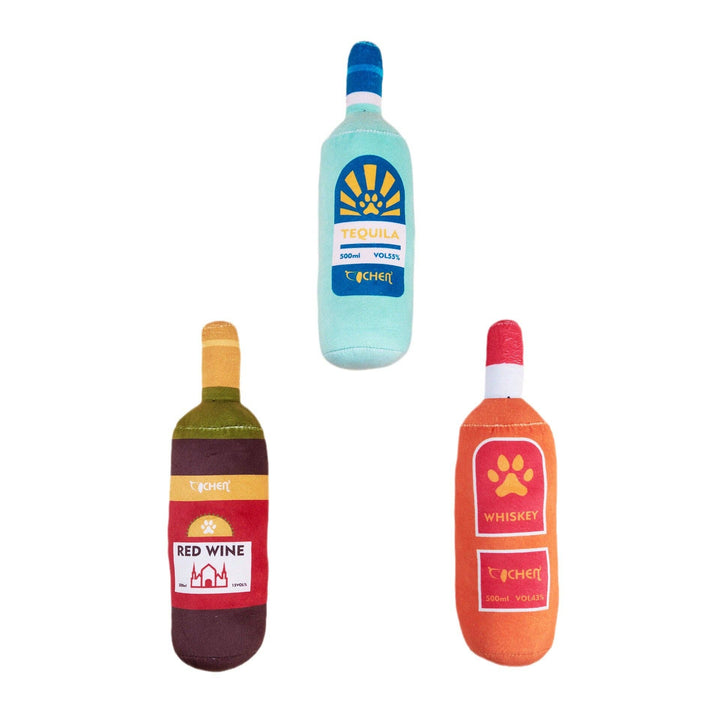 Cheerhunting Petkin Wine Bottle Dog Squeaky Toy | Kanu Pet
