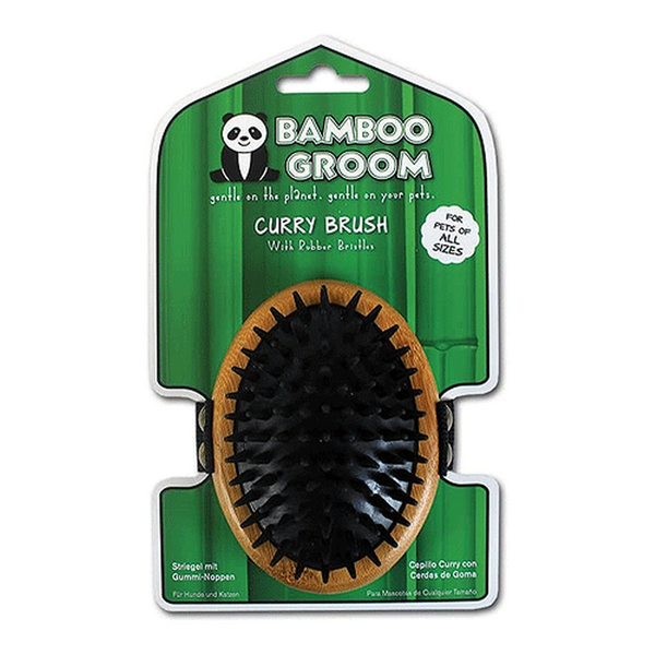 King Wholesale Pet Goods - Alcott Bamboo Groom Curry Brush w/Rubber Bristles