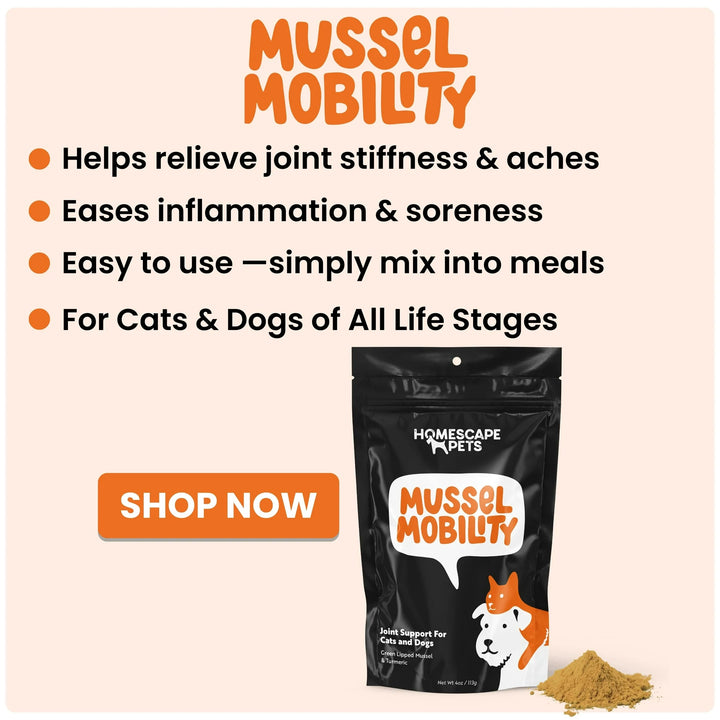 Homescape Pets Mussel Mobility Hip & Joint Powder for Dogs & Cats | kanu Pet