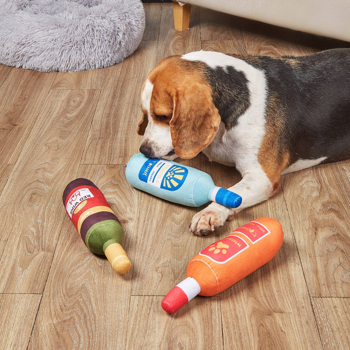 Cheerhunting Petkin Wine Bottle Dog Squeaky Toy | Kanu Pet