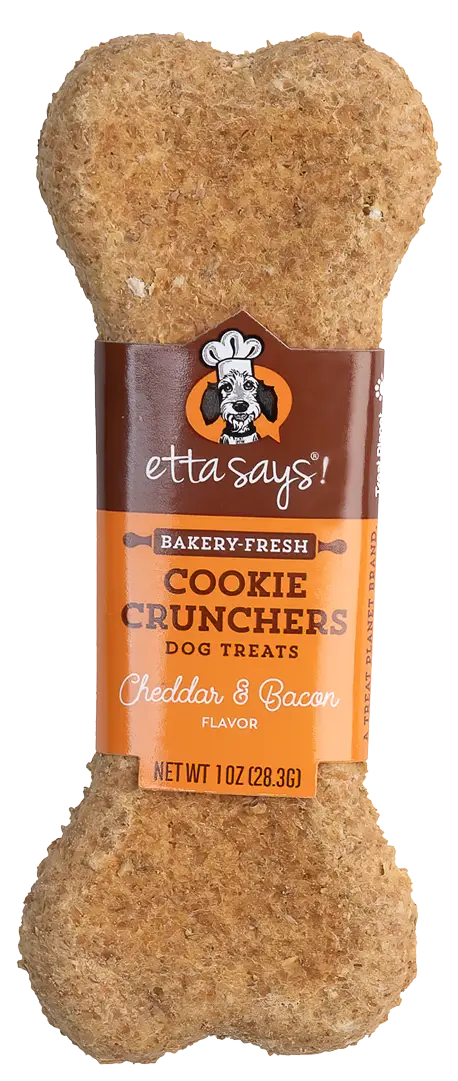 Etta Says Dog Treats Crunchy Cookie Cruncher Cheddar Bacon