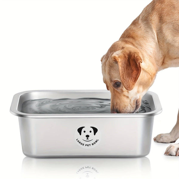 DIYSTORE - Stainless Steel Dog Bowls for Large Dogs, High Capacity Metal Dog Food Bowls, Ideal Food and Water Bowls for Large, X-Large, and Huge Dog