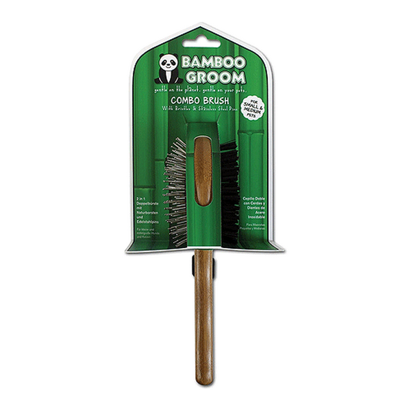 King Wholesale Pet Goods - Alcott Bamboo Groom Combo Brush S/M
